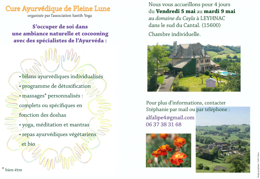 flyer cures ayurvedique dans le cantal